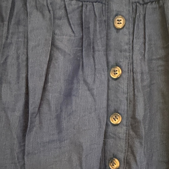 LULUS Women Small Sweetness Sunshine Navy Strapless Midi Fit Flare Pockets Dress - Picture 10 of 15